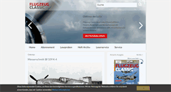 Desktop Screenshot of flugzeugclassic.de